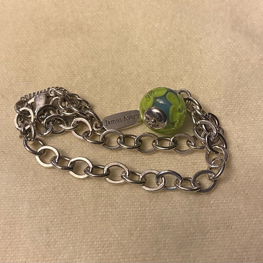 SOLDJames Avery bracelet with retired glass flower finial - Picture 7 of 8